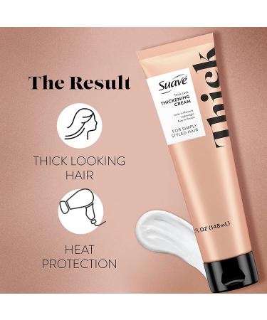Suave Simply Styled Thickening Hair Cream - Heat Protectant for Hair Styling - 5 Oz (Pack of 2) - Buy Online on GoSupps.com