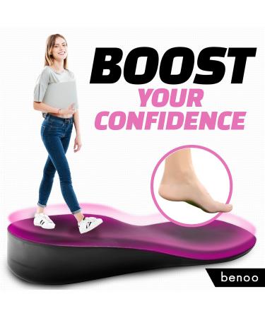 Height Increase Insoles for Women | Instant 1 Inch Boost Comfortable & Trim to Fit Heel Lift (Sizes 8-9 - Buy Online on GoSupps.com