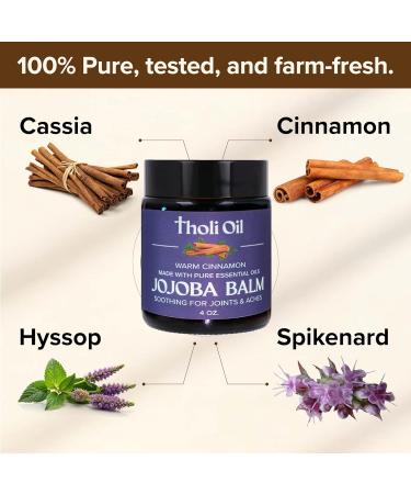Plantar Fasciitis Relief Balm Jojoba Cream with Cinnamon Cassia Spikenard & Hyssop Soothes Heels Supports Joints & Skin Repair (4oz) 4 Ounce - Buy Online on GoSupps.com