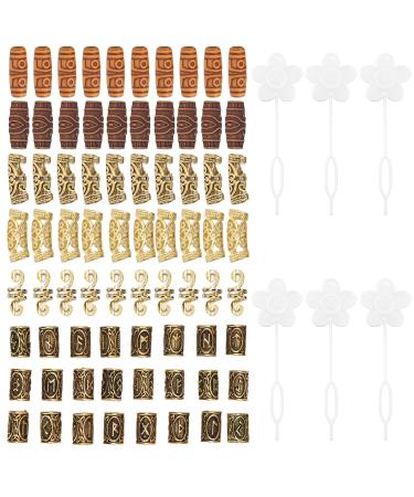 Stylish Gold Hair Beard Beads for Dreadlocks - Perfect for Music Festivals | International Shipping - Buy Online on GoSupps.com