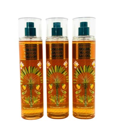 Bath & Body Works Fragrance Mist 3-Pack 8oz Each (Golden Mango Lagoon)