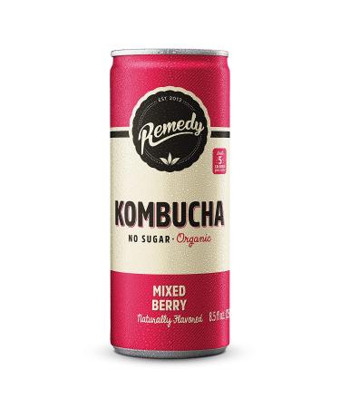 Remedy Organic Sugar-Free Keto Kombucha Tea - Mixed Berry 8.5 Fl Oz (24-Pack) - Buy Online on GoSupps.com
