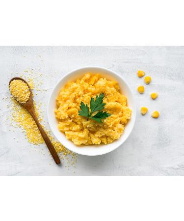 Organic Polenta 1.5 lbs - Non-GMO Yellow Corn Grits | Quick Cooking, Vegan & Kosher | Great for Hot Cereal & Porridge | Low Sodium | Made in USA - Buy Online on GoSupps.com