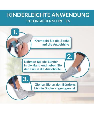 Benavita Sockenan Pulling Aid | Easy Sock & Stocking Helper for Shoe Sizes 35-44 | Tear-Resistant Ribbons - Buy Online on GoSupps.com