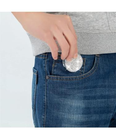 Bling Pill Box - 3 Compartment Medicine Organizer with Rhinestones | Waterproof Silver Pill Case for Vitamins & Supplements - Buy Online on GoSupps.com