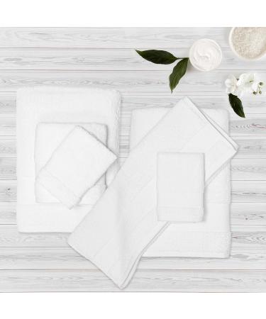 BIOWEAVES 100% Organic Cotton 700 GSM Plush Towel Set - 6-Piece GOTS Certified, White - Buy Online on GoSupps.com