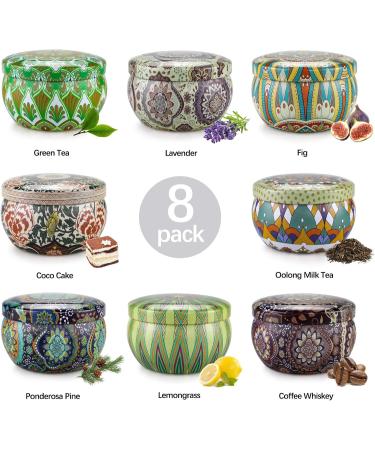 Fragrance Candles Gift Set for Women | 8x60g Nature Soy Wax Candles | Relaxing Perfume for Mom | Perfect for Mother's Day Christmas & Birthdays | 120h Burn Time - Buy Online on GoSupps.com