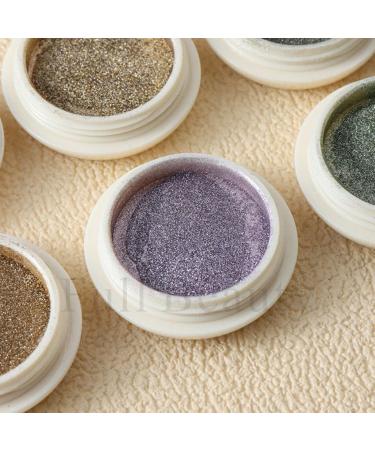 Chrome pour les ongles poudre de paillettes ongles - 6 couleurs paillettes Fingernail Chrome | Shimmer Nail fournit de la poudre pour le festival les rencontres le maquillage l'Halloween 02 B - Buy Online on GoSupps.com