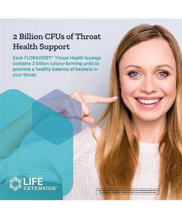 Life Extension FLORASSIST Throat Health Lozenges - 30 Count for Soothing Relief - Buy Online on GoSupps.com