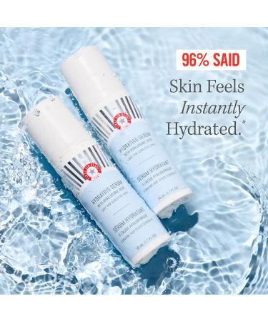 First Aid Beauty - Hydrating Serum with Hyaluronic Acid Provides 24 Hours of Hydration Lightweight Formula with Squalane & Colloidal Oatmeal Safe for Sensitive Skin 1.7 oz - Buy Online on GoSupps.com
