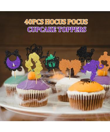 40Pcs Hocus Pocus Cupcake Toppers Hocus Pocus Party Decorations Hocus Pocus Decorations Halloween Hocus Pocus Baby Shower Decorations Gender Reveal Decorations Hocus Pocus Party Supplies - Buy Online on GoSupps.com