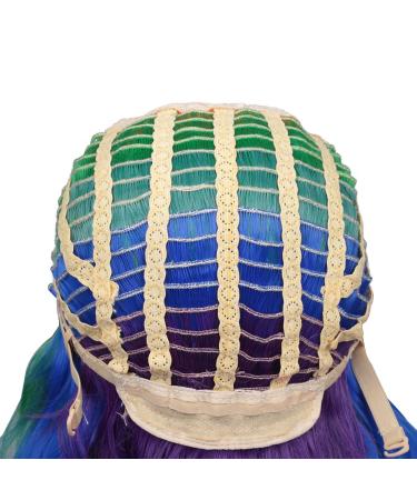 ColorGround Long Curly Cosplay Wig with Rainbow Ponytails - Vibrant Style for Costume Play - Buy Online on GoSupps.com