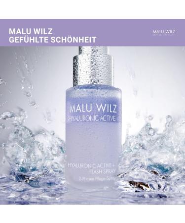  Malu Wilz Malu Wilz Hyaluronic Active + Flash Spray 30ml I Skincare Refreshing Facial Care Serum with Active Formula with Double Acting Hyaluronic Acid I Booster I Vegan - Buy Online on GoSupps.com