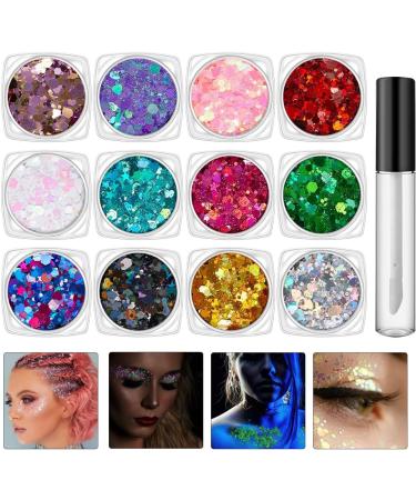  Dtaigou Face glitter face glitter for women - Luminous hair glitter | 10ml party makeup with quick-drying glue women's accessories for advertising  - Buy Online on GoSupps.com