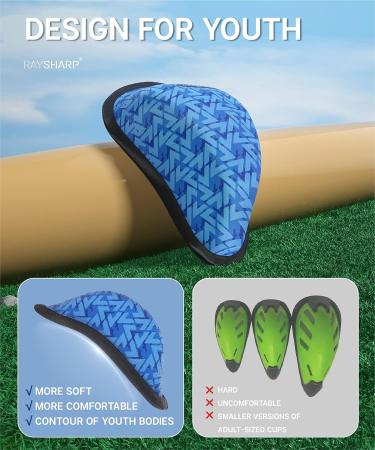 RAYSHARP Youth Athletic Cup - Soft Foam Protective Boys Cup, Ages 7-12, Baseball, Football, Lacrosse, Hockey, MMA - Blue - Buy Online on GoSupps.com