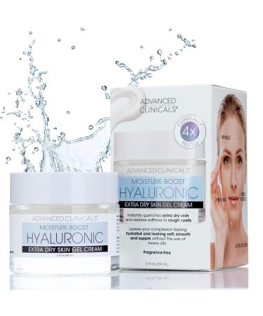 Advanced Clinicals Hyaluronic Acid Instant Hydrating Body Cream + Hyaluronic Acid Hydrating Face Cream Set - Buy Online on GoSupps.com