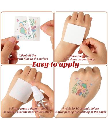 144 Mermaid Temporary Tattoos - Party Favors & Supplies | Waterproof Tattoo Stickers in 16 Styles - Buy Online on GoSupps.com