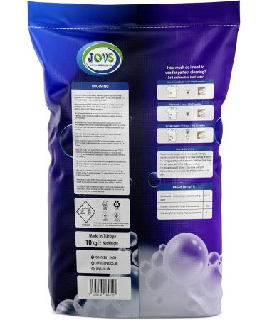 JOVS Bio Washing Powder 10kg - Biological Laundry Cleaning Detergent over 500 Washes Cleans Tough Stains in Quick Wash. Gentle on Sensitive Skin - Bulk size for Family and professionals. - Buy Online on GoSupps.com