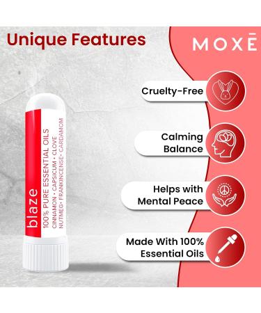 MOXE Blaze Nasal Stick | Calming Comfort + Mental Balance | Thieves Oil Inhaler Provides Soothing Spicy Sensation | Aromatherapy Inhaler with 100% Pure Essential Oils Frankincense (3 Pack)  - Buy Online on GoSupps.com