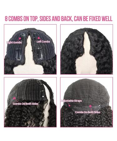 Original Queen V Part Bob Water Wave Wig - Brazilian Virgin Human Hair - 12 Inch Short Curly Wig for Women - Buy Online on GoSupps.com