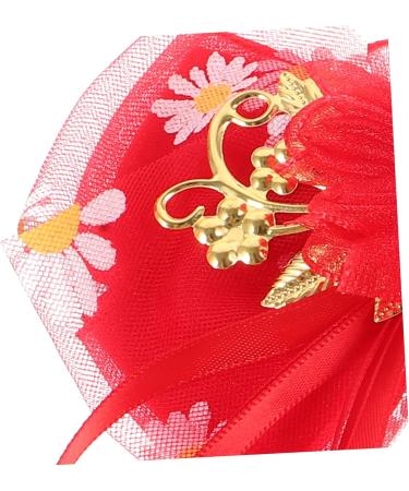 Ipetboom fabric hair pin hairpins girls hair barrettes child girl Hanfu red chinese hair accessories Hair clips temperament Large ribbon hairpin hair accessories accessories - Buy Online on GoSupps.com