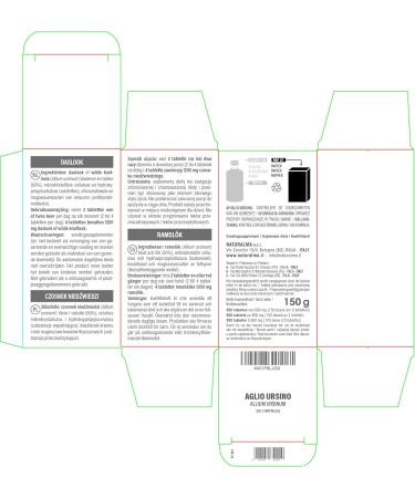Bear Garlic or Wild Garlic (Allium ursinum) leaves and bulbs Naturalma 150 g 300 Tablets Food Supplement Natural and Vegan - Buy Online on GoSupps.com