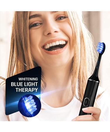 Sparx Electric Toothbrush: Whitening, Gum Care & Polishing with Light Therapy Technology - Rechargeable - Black - Buy Online on GoSupps.com