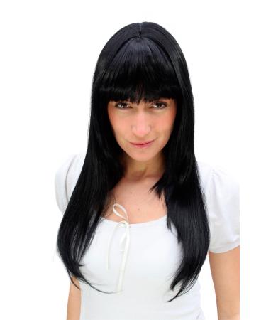 WIG ME UP - 3223-1 Long wig black straight layered with bangs