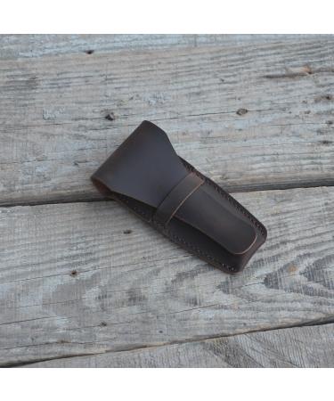 JJNUSA Old Fashioned Leather Travel Pouch for Double Edge Razors | Men's Grooming Accessories | Safe & Stylish Razor Case - Buy Online on GoSupps.com