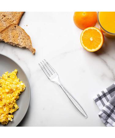 300 Pack Heavyweight Clear Plastic Forks - Disposable Cutlery Set - Buy Online on GoSupps.com