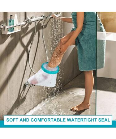 Waterproof Foot Cast Cover for Shower - Reusable Watertight Protector for Ankle, Adult Bath - No Skin Marks - Buy Online on GoSupps.com