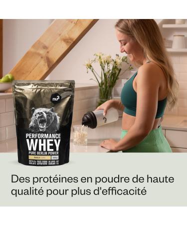 nu3 Whey Protein Performance - 1kg Vanilla - 33 Servings of Quick to Prepare Muscle Building Shake - Excellent Sport Solution and Delicious Taste - Powder Rich in Natural Protein - Buy Online on GoSupps.com