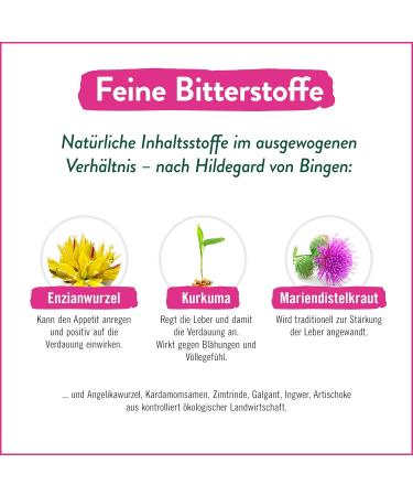 Bitter Power! Alcohol-Free 100ml - High-Dose Bitter Drops with 9 Exquisite Herbs | Vegan & 100% Natural - Hildegard von Bingen Formula - Buy Online on GoSupps.com