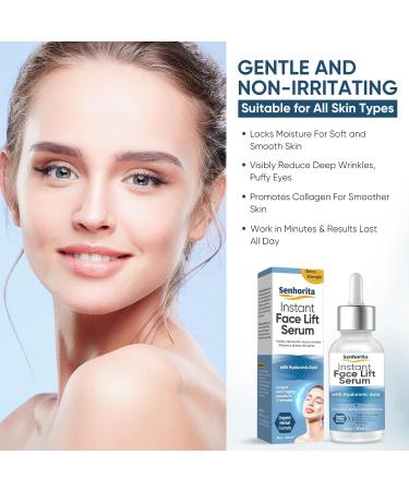Instant Face Lift Serum | Tightening & Smoothing Solution for Fine Lines Wrinkles & Sagging Skin | Fast-Acting Beauty Solution - Buy Online on GoSupps.com