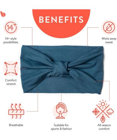 Blom Premium Women's Non-Slip Headband - Versatile for Yoga, Fashion, Workouts, and Travel - Bali Blue - Buy Online on GoSupps.com