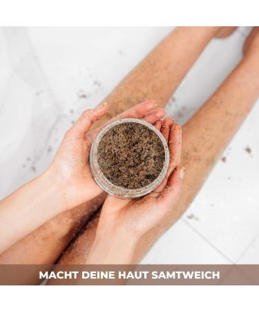 Meina Organic Coffee Body Peeling Scrub - 280g | Face & Body Exfoliator for Men & Women - Natural Peeling for Smooth Skin - Buy Online on GoSupps.com