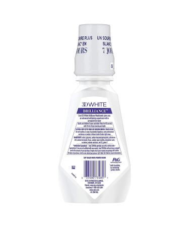 Crest 3D White Brilliance Whitening Mouthwash - Alcohol Free Clean Mint 16.9 oz - Buy Online on GoSupps.com