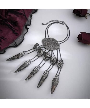Finger Nail Tip Claw Bracelet - Halloween Adjustable Finger Nail Tip Claw Bracelet | 7 Inch Finger Claw Ring Bracelet | Multipurpose Finger Nail Tip Hand Chain for Cosplays Masquerade Weddings black - Buy Online on GoSupps.com