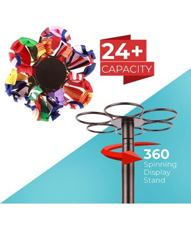 Rotating Medal Display Rack - Sturdy Rotatable Holder for 24+ Medals | Adjustable Stand, Anti-Scratch Bottom - Buy Online on GoSupps.com