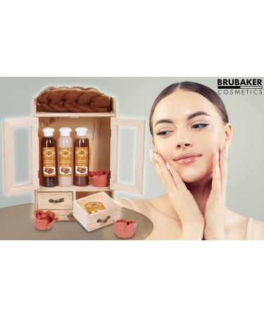 BRUBAKER Cosmetics Bath and Care Set - Chocolate in Wooden Cabinet | Luxurious International Shipping - Buy Online on GoSupps.com