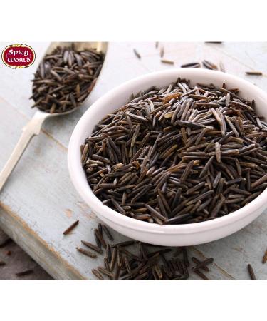 Spicy World Minnesota Grown Black Wild Rice 24oz Bag (1.5LB) - Premium Quality All Natural - Buy Online on GoSupps.com