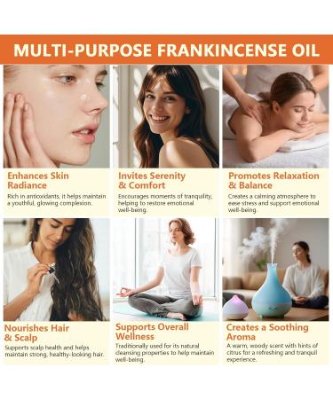 Premium Frankincense Essential Oil for Skin Face Body Wrinkles Scars Therapeutic Grade 100% Natural Pure Frankincense Oil for Face Diffuser Aromatherapy Bath Deeply Nourishing Body Massage Oil 60ml - Buy Online on GoSupps.com
