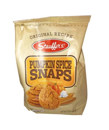 Stauffers Pumpkin Spice Ginger Snaps! One 14 Oz Bag! Favorite Old Time Treat Now In Pumpkin Flavor! Delicious Fall Time Snack!