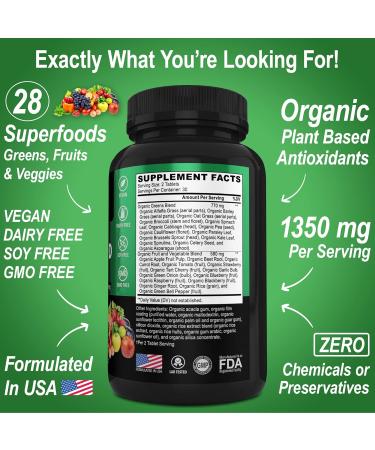 Candi Cleanse & Organic Superfood Greens & Fruit Supplements - Oregano Balance Control Support Supplement Cleanser - Daily Energy Super Food Fruits and Veggies Supplement Tablets Plus Vegetable Foods - Buy Online on GoSupps.com