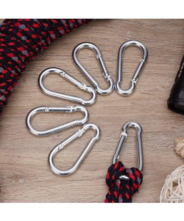 3 Inch Heavy Duty Carabiner Clips - 6 Pack M8x80mm for Fitness, Hammock, Camping & Hiking - Buy Online on GoSupps.com
