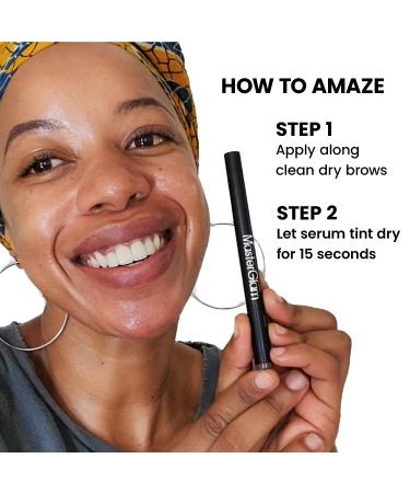 MasterGlam Amaze Brow 2-in-1 Growth Serum and Tint Pen - Waterproof, Long-Lasting Dark Brunette for Medium to Dark Brunette - Buy Online on GoSupps.com