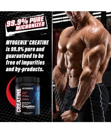 Myogenix Creatine Monohydrate - Pure Muscle Growth Supplement Increase Strength & ATP Production 80 Servings (400g - Buy Online on GoSupps.com