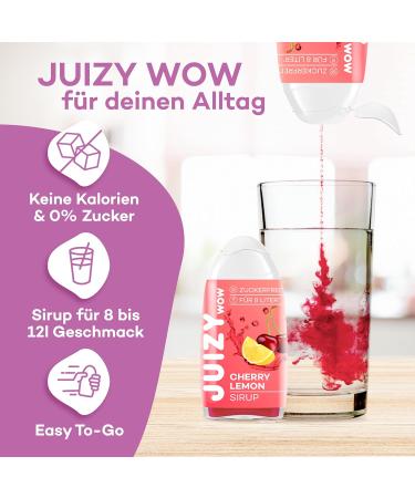 Juizy WoW Sugar-Free Syrup Bundle | 12 x 65ml Mixed Natural Beverages | Zero Calories | Vegan | Pink Grapefruit Cherry Lemon Peach PassionFruit | More Juice Less Calories - Buy Online on GoSupps.com