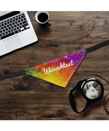 Buy Printplanet Dog Scarf with Custom Name - Colorpaint Layout - Size L - Stylish & Comfortable Dog Accessory - Buy Online on GoSupps.com