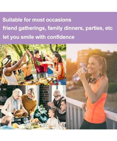 Fake Teeth 6 PCS Natural Shade Cosmetic Denture Veneers for Upper & Lower Jaw - White Christmas Denture Decorations - Buy Online on GoSupps.com